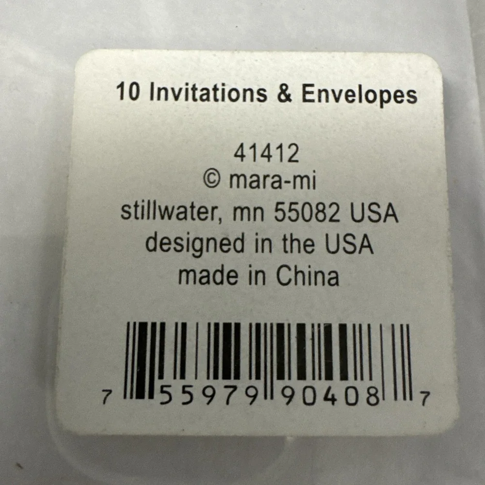 20‎ Mara-Mi Invitations GEORGE STANLEY DIY Blank Imprintable Cards Fancy ENV USA